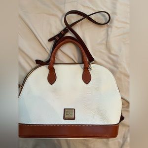 Dooney & Burke white pebble grain handbag